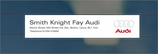 Picture of Smith Knight Fay - Bolton Dealer rear glass Sticker