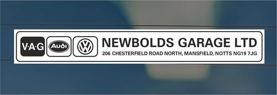 Picture of Newbolds Garage  - Mansfield Dealer rear glass Sticker