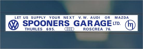 Picture of Spooners Garage - Thurles Roscrea Dealer rear glass Sticker