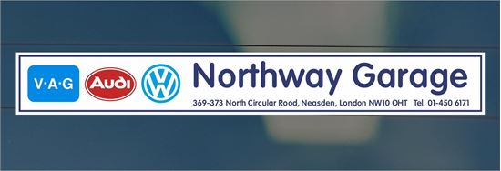 Picture of Northway Garage - Neasden London Dealer rear glass Sticker