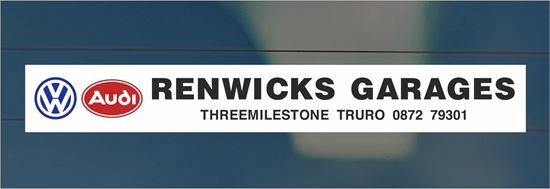 Picture of Renwicks Garages - Truro Cornwall  Dealer rear glass Sticker