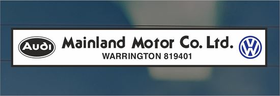 Picture of Mainland Motor Company - Warrington Dealer rear glass Sticker