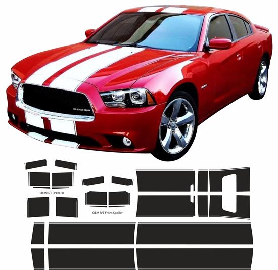 Picture of Dodge Charger 2011 - 2014 over the top Stripes