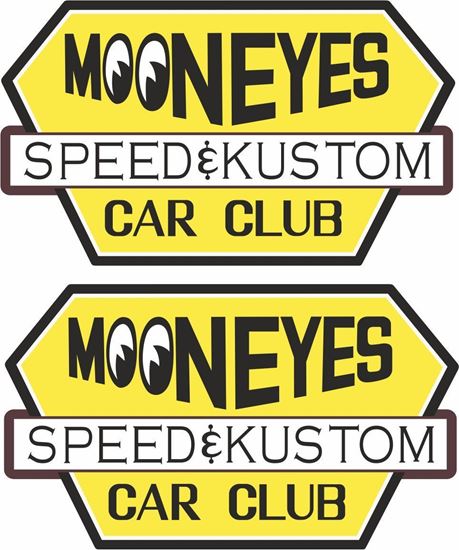 Picture of Moon Eyes Speed & Kustom Car Club Decals / Stickers