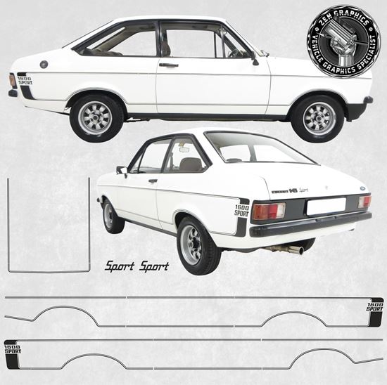 Picture of Ford Escort MK2 1600 Sport Stripes  / Decals