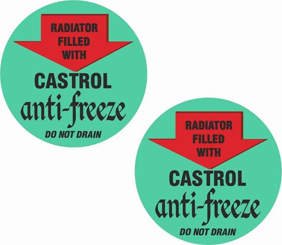 Picture of Castrol Anti - Freeze Radiator Decals / Stickers
