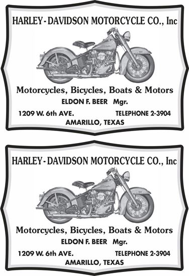 Picture of Harley Davidson Motorcycle Co - Texas Dealer Decals / Stickers