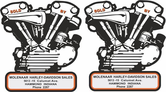 Picture of Molenarr Harley Davidson - Indiana Dealer Decals / Stickers