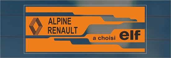 Picture of Renault Alpine a chose Elf  rear Glass Decal / Sticker