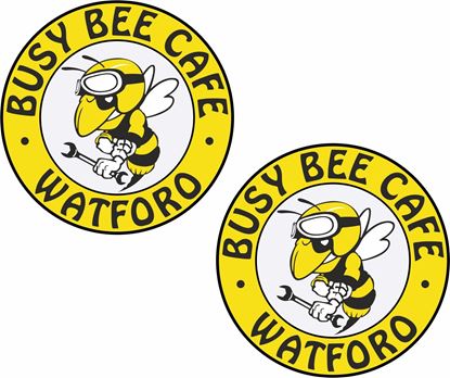 Picture of Busy Bee Cafe Decals / Stickers
