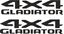 Picture of Jeep Gladiator 4x4 Decals / Stickers