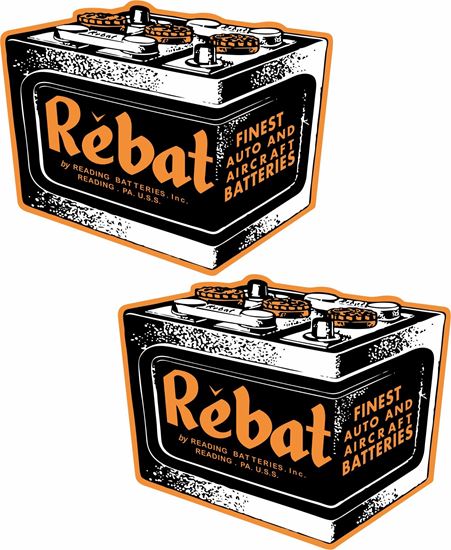 Picture of Rebat Battery Decals / Stickers