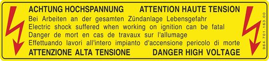 Picture of 928 / 964 / 993 High Voltage replacement Decal / Sticker