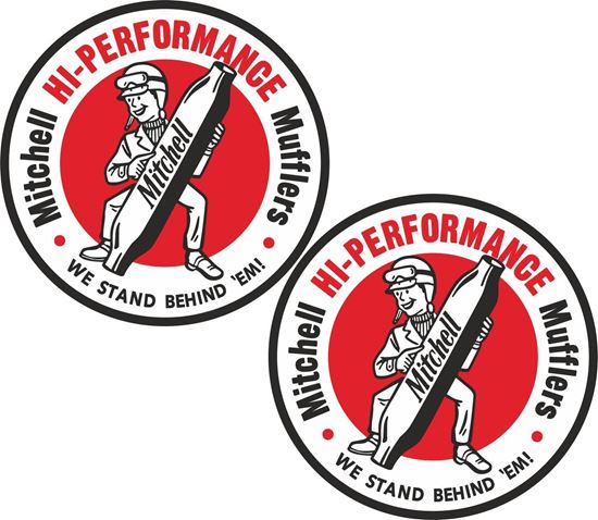 Picture of Mitchell HI performance mufflers Decals / Stickers