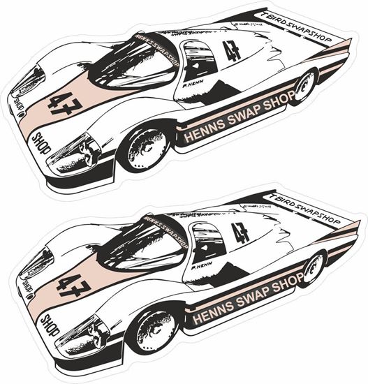 Picture of Prestom Henns T-Bird Swap Shop Porsche Decals / Stickers