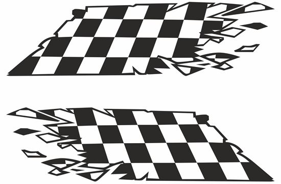 Picture of Chequered flag Decals / Stickers