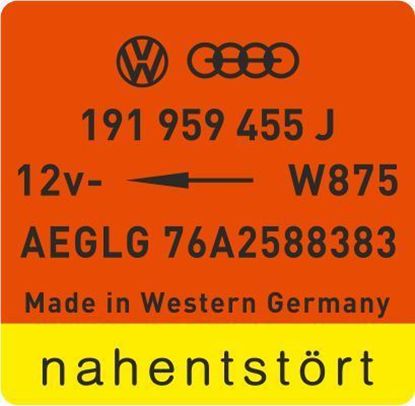Picture of Golf GTI / UR Quattro Radiator Fan replacement Decal / Sticker
