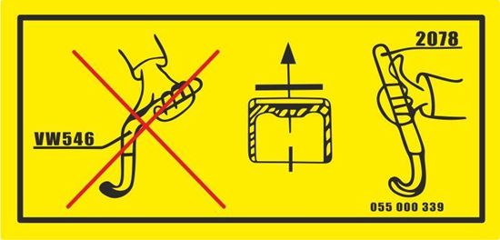 Picture of Audi 80 B2 Quattro Cam Cover Warning replacement Decal / Sticker