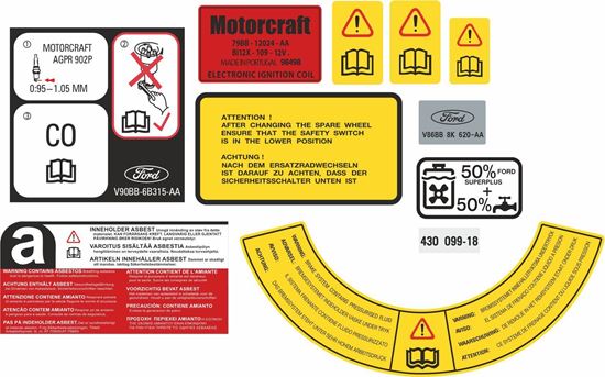 Picture of Ford Sierra Sapphire RS Cosworth 4WD engine bay Decals / Stickers