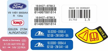 Picture of Ford Escort Cosworth replacement labels