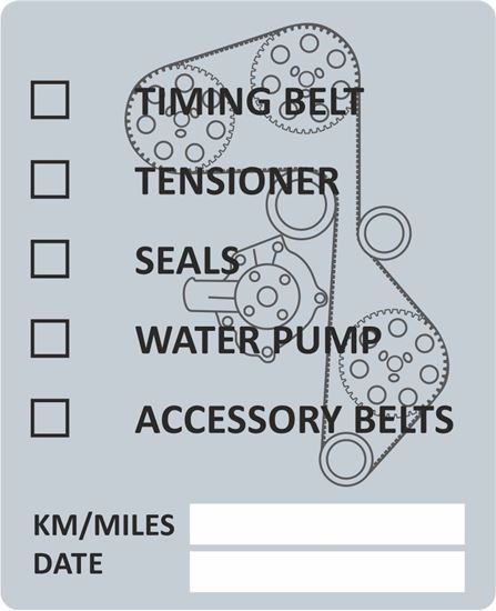 Picture of Volvo Timing Belt replacement under Bonnet Decal / Sticker