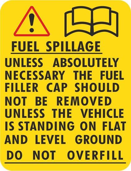 Picture of Range Rover Classic / Discovery 2 Fuel Spillage Decal / Sticker