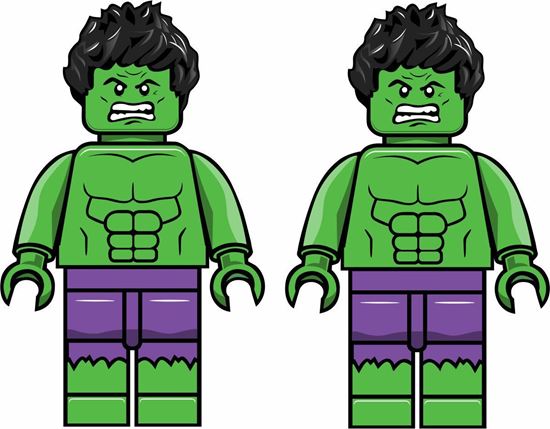 Picture of Lego Man Hulk Decals / Stickers