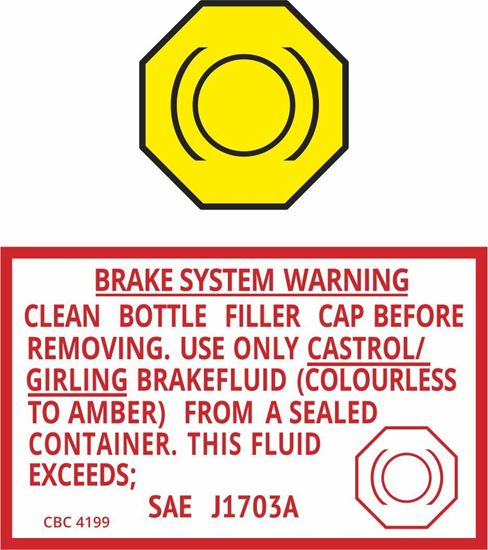 Picture of Jaguar XJS ABS Brake System Warning replacement Decals / Stickers