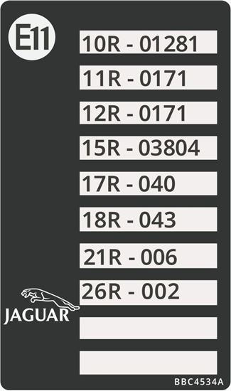 Picture of Jaguar XJS series 2 / series 3 HE E11 replacement Decal / Sticker