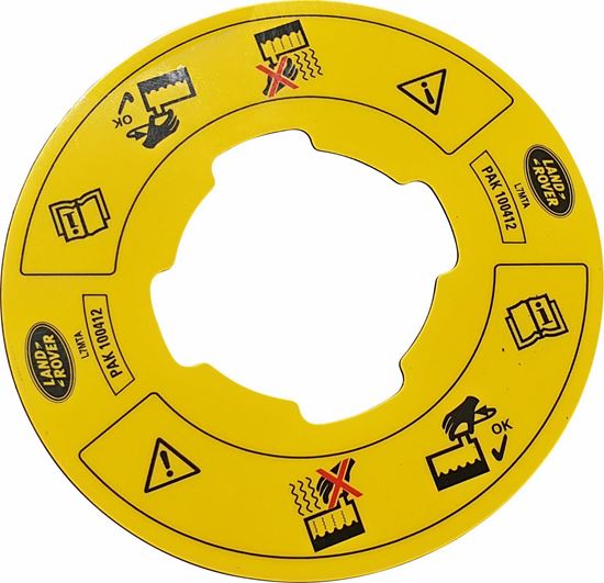 Picture of Land Rover Discovery 2 Coolant Tank Warning Plastic Label