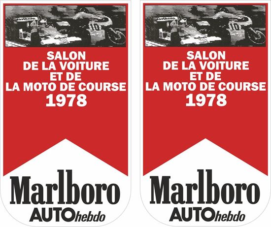 Picture of Marlboro Paris Racing Car and Bike Show Decals / Stickers