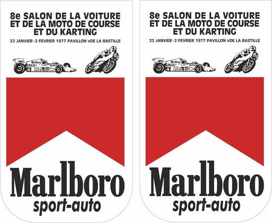 Picture of Marlboro Paris Racing Car and Bike Show Decals / Stickers