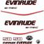 Picture of Evinrude 50HP E-tec White Cowling outboard engine Decals  / Stickers