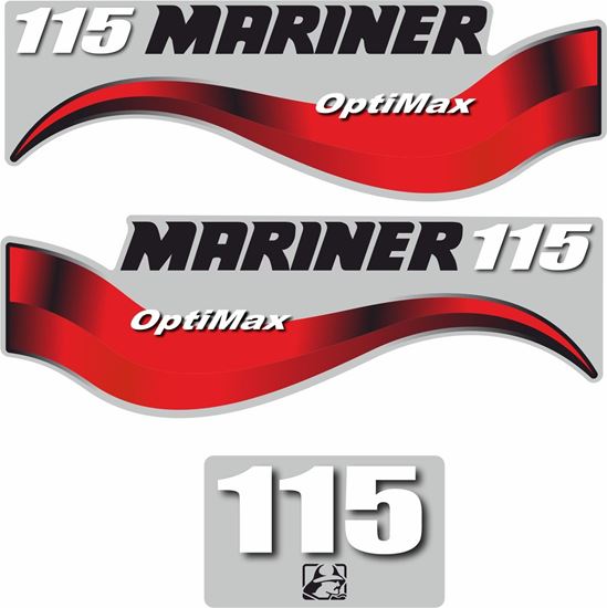 Picture of Mariner 115 replacement Engine Cover Decals / Stickers