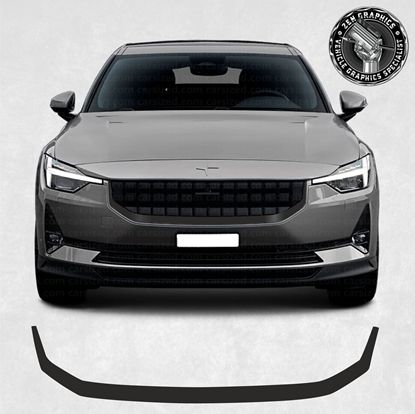 Picture of front Grille De Chrome pre cut Vinyl overlay to fit Polestar 2 model