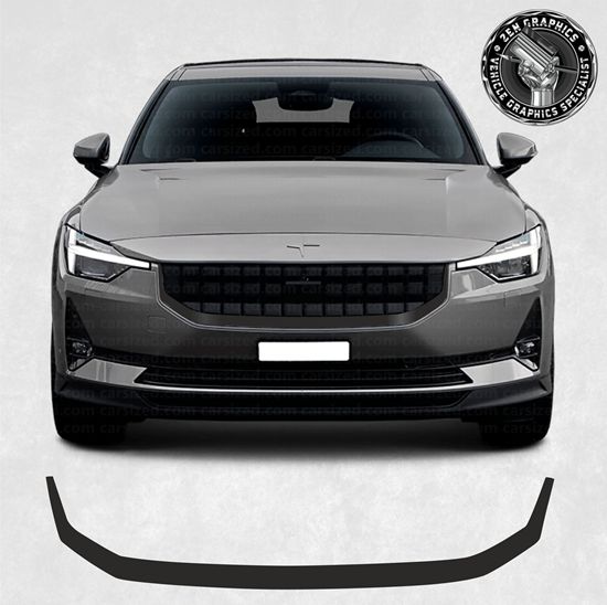 Picture of front Grille De Chrome pre cut Vinyl overlay to fit Polestar 2 model