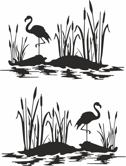 Picture of Flamingo Wildlife Decals  / Stickers