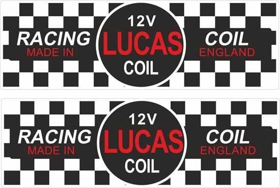 Picture of Lucas replacement 12V Racing Coil Decals / Stickers