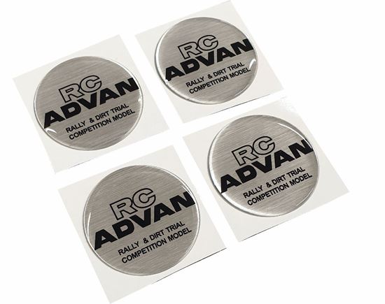 Picture of Mitsubishi Evolution 4 RC Advan Wheel centre Gel Badges