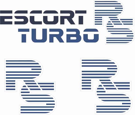 Picture of Ford Escort MK3 Series 1 RS Turbo replacement rear & Wing Decals / Stickers
