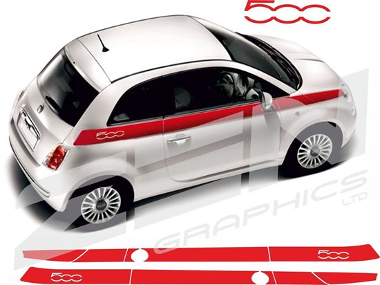 Picture of 500 Sport side Stripes / Stickers