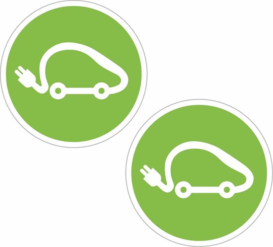 Picture of Electric Vehicle EV Plug point Decals / Stickers