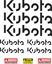 Picture of Kubota Digger / Excavator / Pelle / Bagger Decals  / Stickers