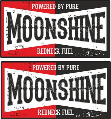 Picture of Powered by Pure Moonshine Redneck Fuel Decals / Stickers