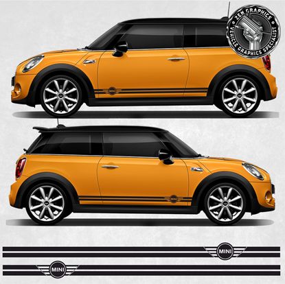 Picture of Mini Cooper Gen 1 / Gen 2 / Gen 3 side Stripes / Stickers