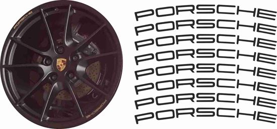 Picture of Cayman/ Carrera/ Macan/Cayenne/ Taycan / Panamera Wheel Rim Decals / Stickers