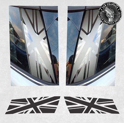 Picture of Mini F56 3 Door C pillar Night Jack Decals / Stickers