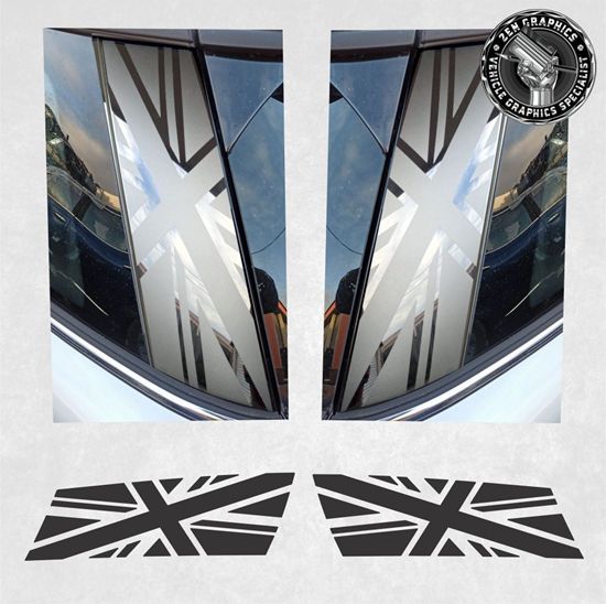 Picture of Mini F56 C pillar Night Jack Decals / Stickers