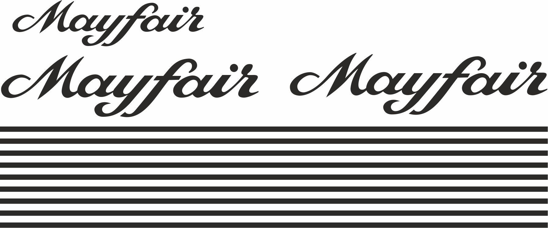 Zen Graphics - Mini Mayfair replacement side & rear Decals and Stripes