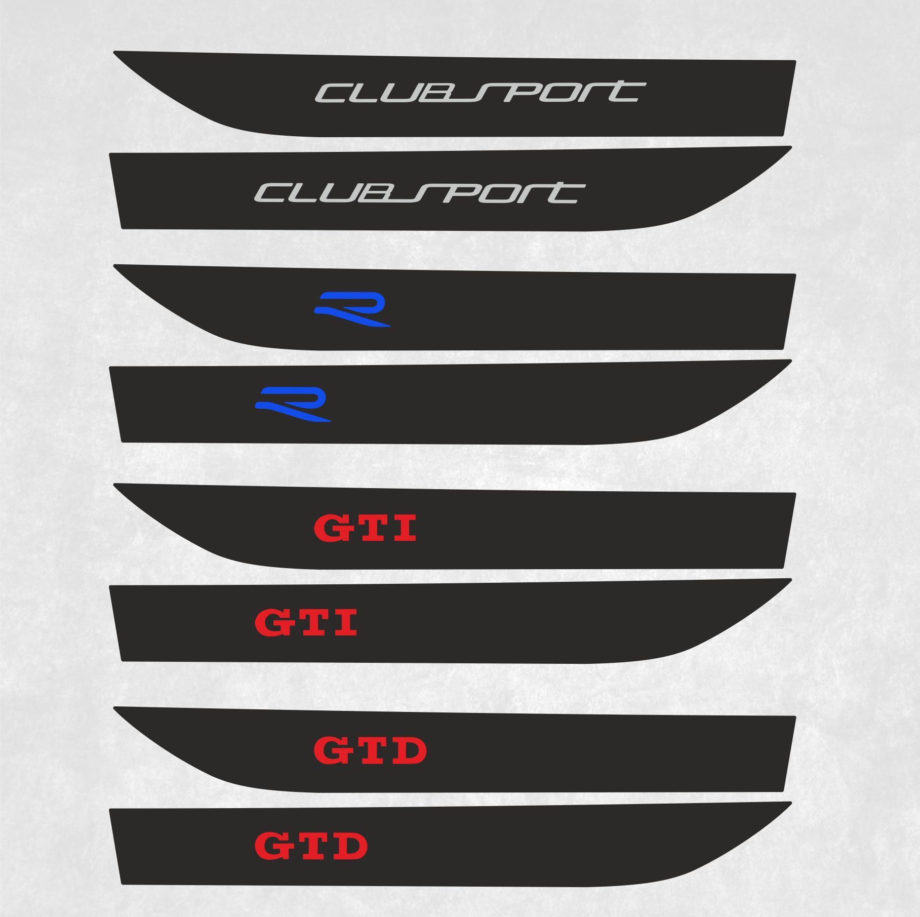 Zen Graphics Golf R / GTi / GTD MK8 Clubsport side Stripes / Stickers